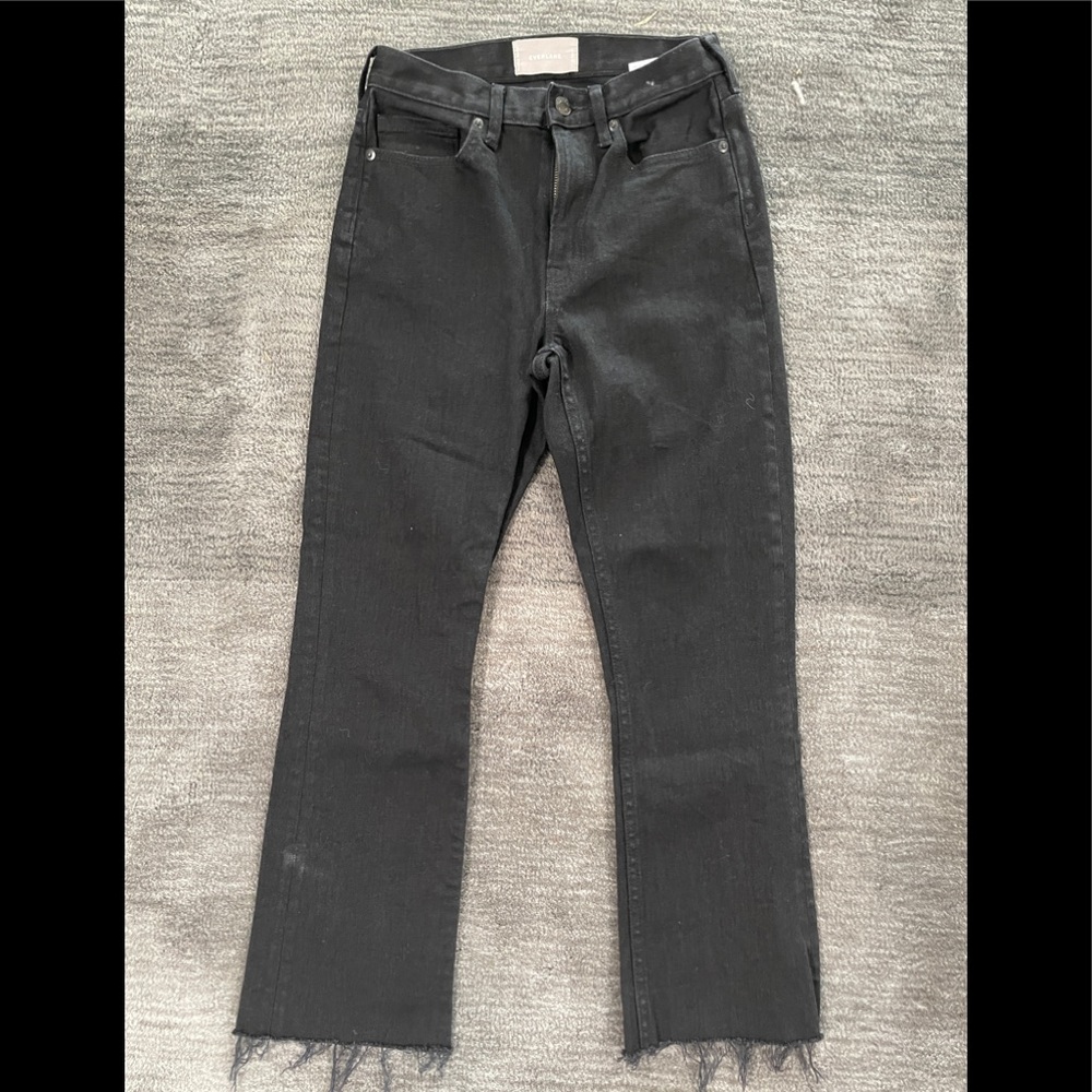Everlane High Rise Kick Crop Black Size 25 Regular